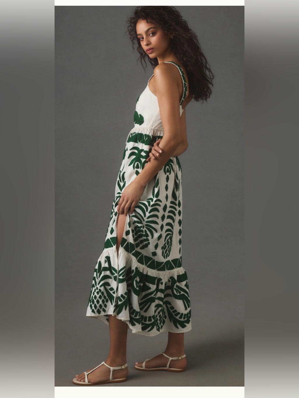 Farm Rio Sleeveless Embroidered Patchwork Midi Dress Xl $428